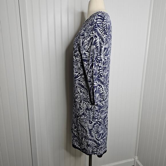 Garnet Hill 100% Silk Abstract Floral Shift Dress Size 6 Casual Vacation Summer - Picture 5 of 11